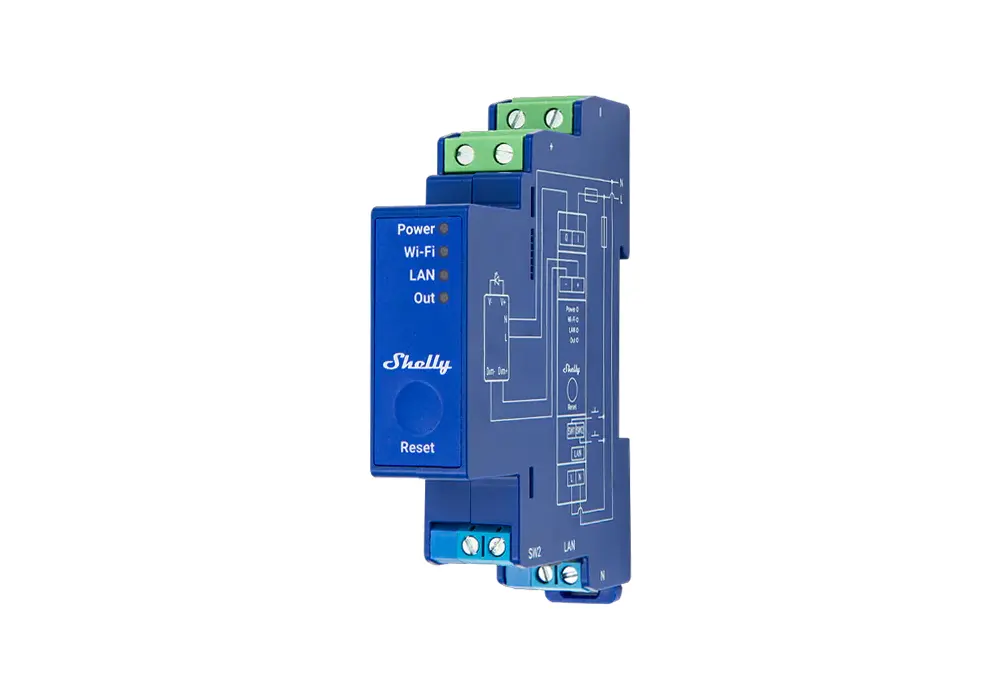Shelly Pro Dimmer 0/1-10V PM DIN-rail lighting controller